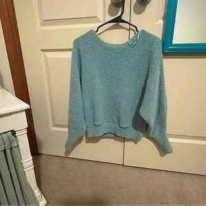 Blue crop sweater